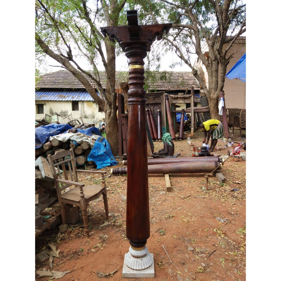 Jackwood/Neemwood Antique Pillar